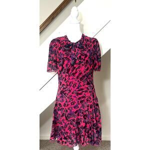 Derek Lam 10 Crosby Catia Pink and Black Short Sleeve Dress Size 4 MSRP $495